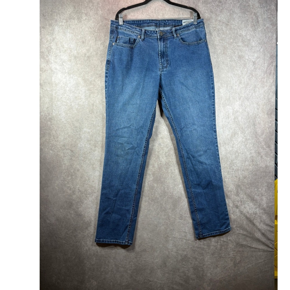 Buffalo David Bitton Jeans Mens 36x34 Blue Jackson Straight Stretch Denim Pants